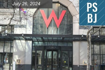 Exterior of W Hotel's entrance.