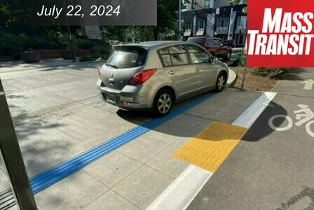 Seattle piloting tactile walking surface indicators to assist people with vision disabilities travel the city.