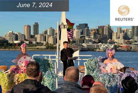 Justice Mary Yu officiates vow renewals on the Love For All Boat