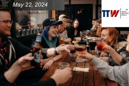 People raise a glass