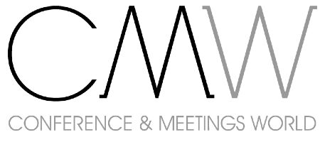 Logo of CMW: Conference & Meetings World. The letters 