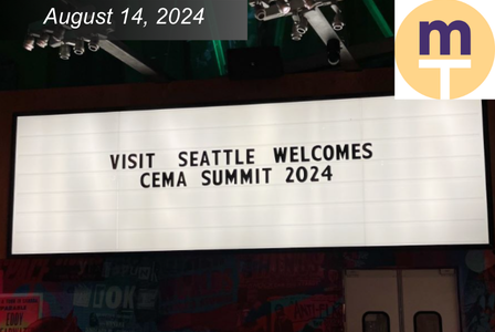 Movie marquee outside of the Museum of Pop Culture reads 