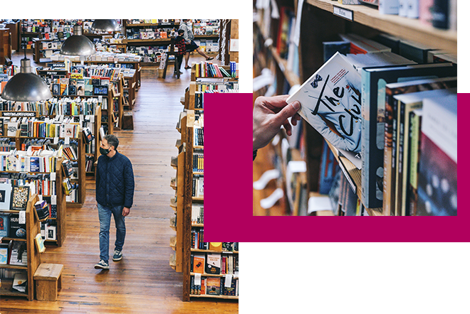 Interior shot of Elliott Bay Book Co.